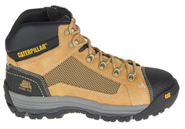 Brown Caterpillar Convex ST Mid Men's Comfortable Steel Cap Work Boots