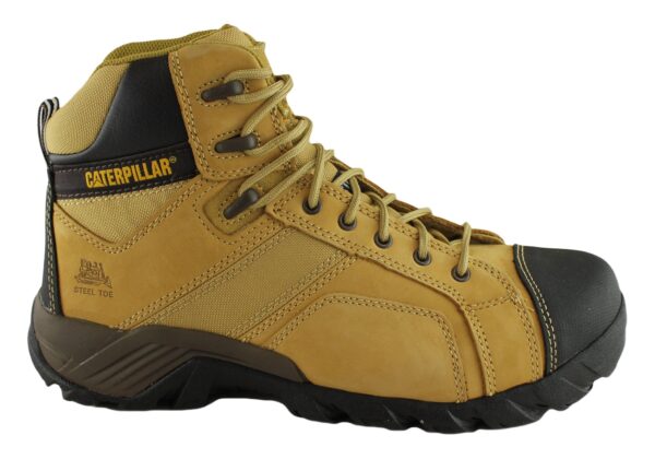 Brown Caterpillar Cat Argon Hi Side Zip Mens Steel Toe Work/Safety Boots - Image 2