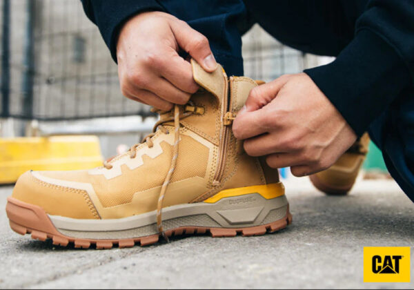 Brown Caterpillar Propulsion Composite Toe Mens Comfortable Work Boots - Image 2