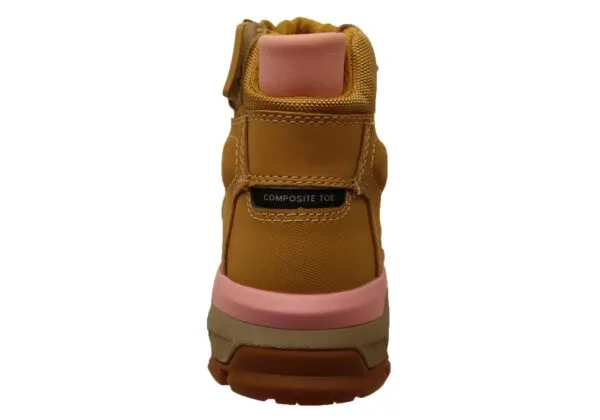 Brown & Pink Caterpillar Propulsion Composite Toe Women's Comfortable Work Boots - Image 4