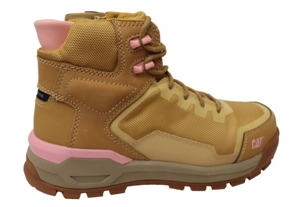 Brown & Pink Caterpillar Propulsion Composite Toe Women's Comfortable Work Boots - Image 2