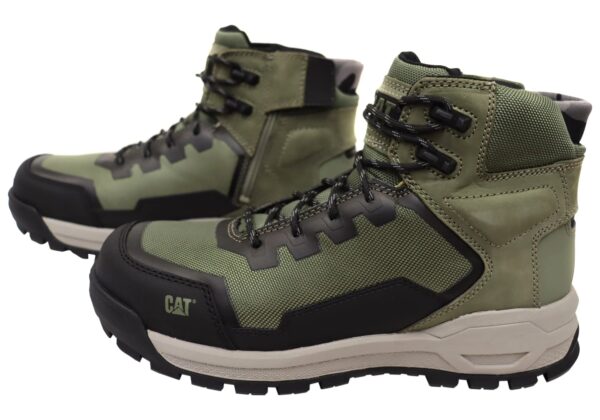 Green Caterpillar Propulsion Composite Toe Mens Lace Up Work Boots - Image 3