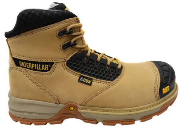 Brown Caterpillar Mens Excavator Superlite Cool Carbon Composite Toe Boots - Image 2