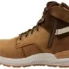 Brown Caterpillar Mens Leather Impact Zip Carbon Composite Toe Work Boots - Image 5