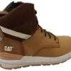 Brown Caterpillar Mens Leather Impact Zip Carbon Composite Toe Work Boots