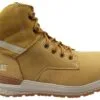 Light Brown Caterpillar Mens Leather Impact Zip Carbon Composite Toe Work Boots