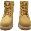 Light Brown Caterpillar Mens Leather Impact Zip Carbon Composite Toe Work Boots - Image 3