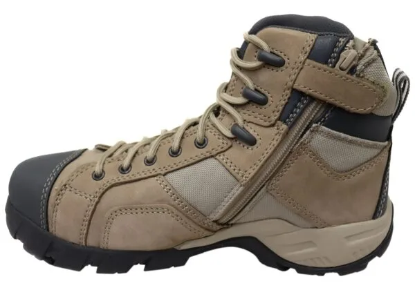 Beige Caterpillar Cat Argon Hi Side Zip Mens Steel Toe Work/Safety Boots - Image 3