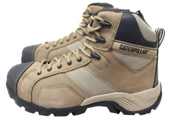 Beige Caterpillar Cat Argon Hi Side Zip Mens Steel Toe Work/Safety Boots - Image 2