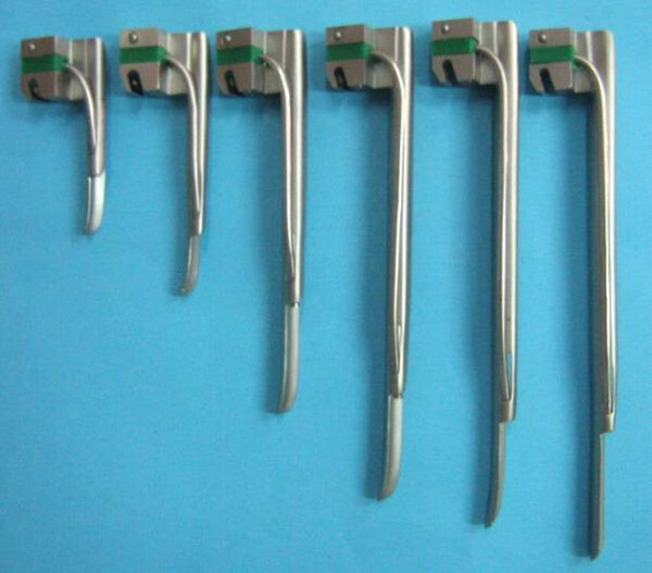 Miller & Macintosh Laryngoscope Fiber OPTIC Blades