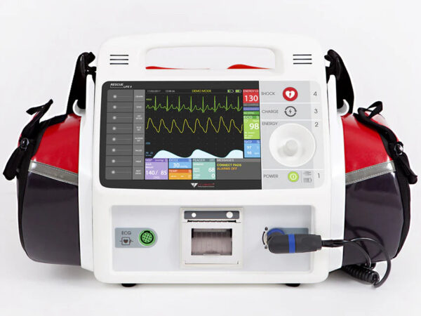 AED Rescue LIFE9 & Nibp/Spo2/Pacer/Temp with 5 lead ecg cable