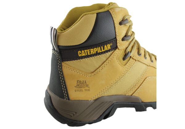 Brown Caterpillar Cat Argon Hi Side Zip Mens Steel Toe Work/Safety Boots - Image 9