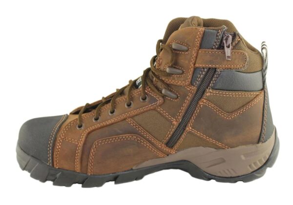 Caterpillar Cat Argon Hi Side Zip Brown Mens Steel Toe Work/Safety Boots - Image 2