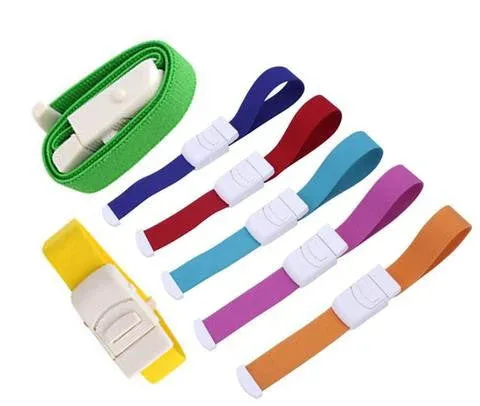 TOURNIQUET ELASTIC WITH CLIP - Assorted colours