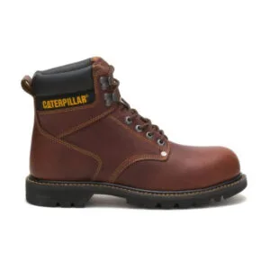 Caterpillar Work Boots South Africa Second Shift Steel Toe Brown