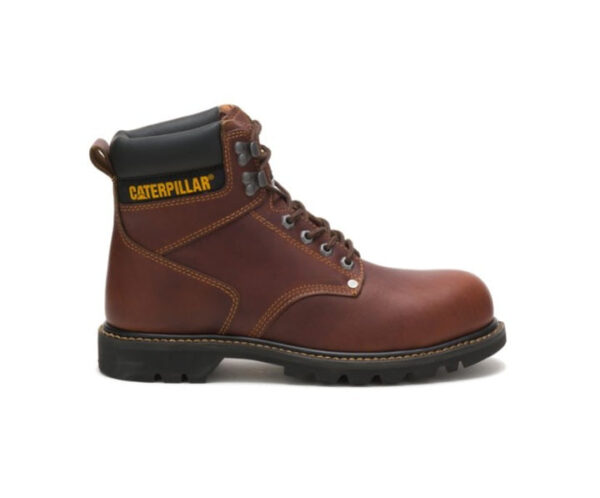 Caterpillar Work Boots South Africa Second Shift Steel Toe Brown