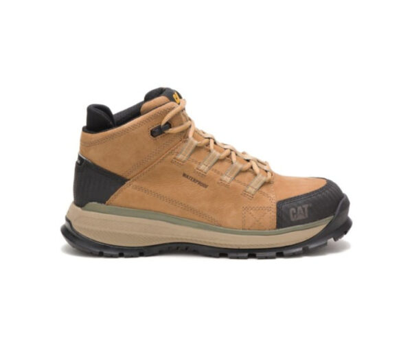 Caterpillar Work Boots South Africa Utilize Waterproof Alloy Toe Brown