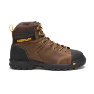 Caterpillar Work Boots South Africa Wellspring Waterproof Metatarsal Guard Steel Toe Brown