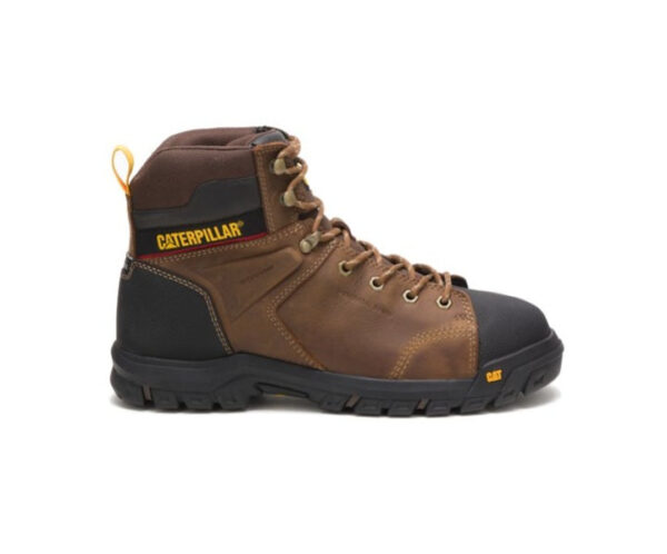 Caterpillar Work Boots South Africa Wellspring Waterproof Metatarsal Guard Steel Toe Brown