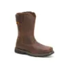 Caterpillar Work Boots South Africa Wellston Pull On Steel Toe Dark Brown