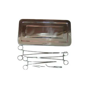 Surgical Set - Vascular Clamp (5pc) with tray