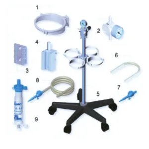 Surgical Suction Flovac - Trolley 4 Plce