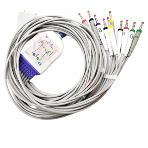 2 F-Probe Paed ECG Cable - 10 Lead + button